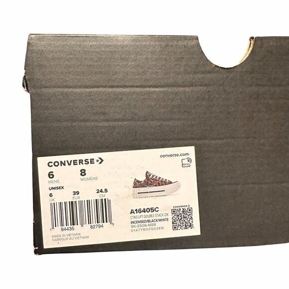 Converse Chuck Taylor Lift Double Stack Low Sz 6 Men Shoes Sneaker Black A16405C - Picture 7 of 9